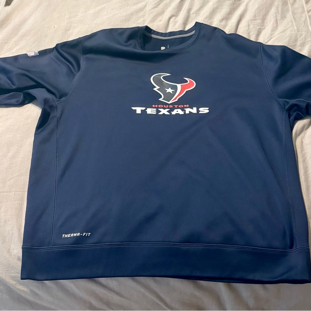 Nike Men's Navy Houston Texans Crewneck Sweater